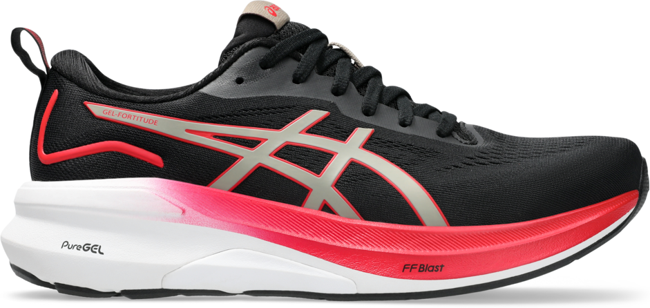 asics Gel-fortitude Damen Laufschuhe Black/Speed Red 43,5
