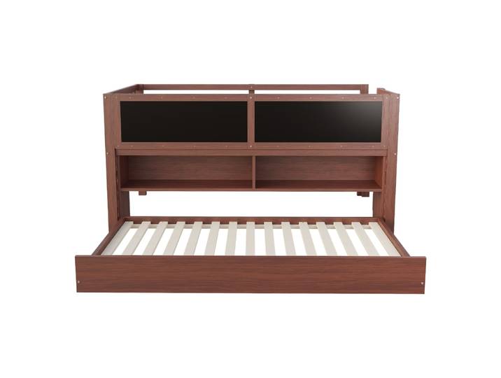 Lit enfant en pin brun 90x200 cm