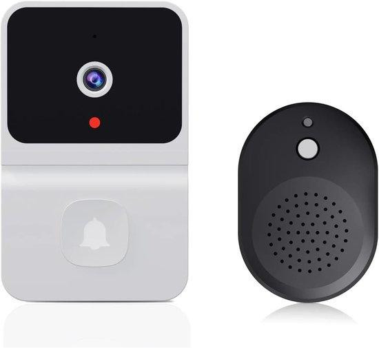 Draadloze Deurbel Camera met Video Intercom en Nachtzicht HD in Wit