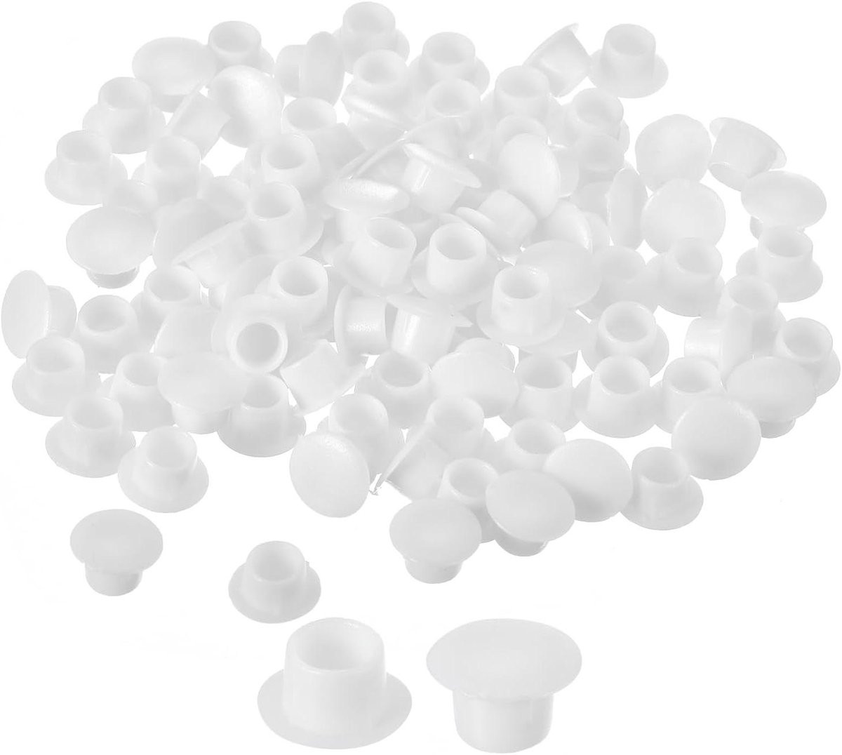 Schroefgatafdekkingen Wit - 100 stuks - Snap-in Design voor Meubels Afwerken