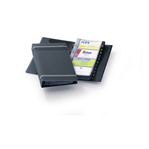 DURABLE Visitenkarten-Ringbuch VISIFIX, schmal, anthrazit