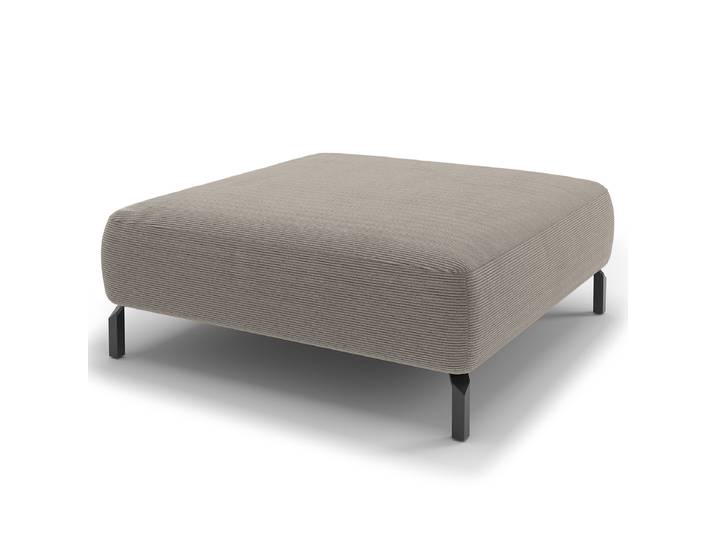 Repose-pieds 43cm Gris Velours côtelé fin Feena: Gris