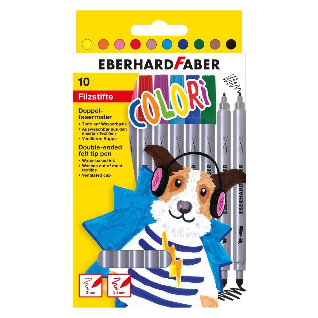 EberhardFaber Fasermaler Doppelt, 10er Kartonetui (10x) (550010)