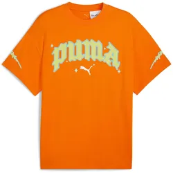 Puma, Herren, Sportshirt, Hoops x Rick and Morty Tee II, Orange