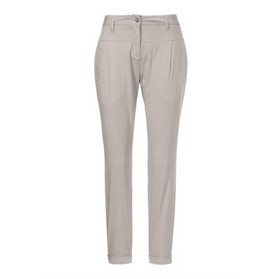 Chinohose MADELEINE "Hose Chino-Hose mit Bundfalten", Damen, Gr. 20, N + K Gr, blau (kitt), Obermaterial: 98% Baumwolle CO (CMIA). 2% Elasthan EL., Hosen Chinohose