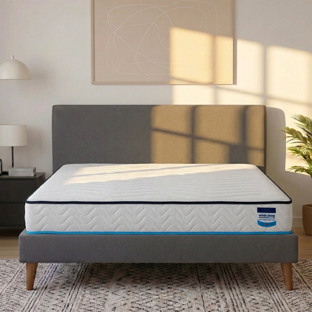 Winksleep Ultra Cool Blue Memory Foam Coil Mattress – Medium-Firm, Cooling Stretch Comfort Small Single (2'6)