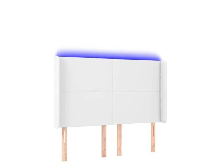 HGLADYU LED Bettkopfteil mit USB Anschluss – Höhenverstellbares Bettkopf aus Kunstleder mit farbenfrohen Leuchten