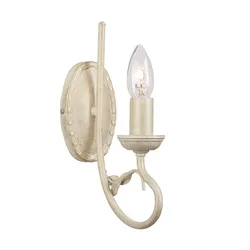 Wandleuchte Lampe Metall Elfenbein Gold B 8,5 cm 1 Flammig Flurleuchte
