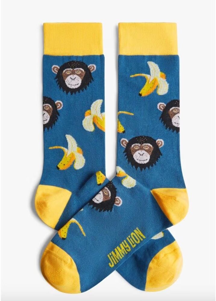 Calcetines Jimmy Lion Monkeys & Bananas Azul L Unisex