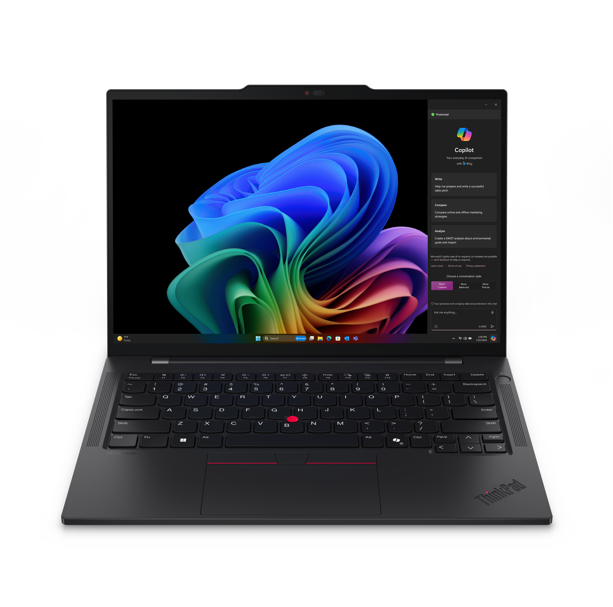 Lenovo ThinkPad T14s Gen 6 (Snapdragon) Copilot+ PC, Snapdragon, 35,6 cm (14"), 1920 x 1200 Pixel, 16 GB, 512 GB, Windows 11 Pro