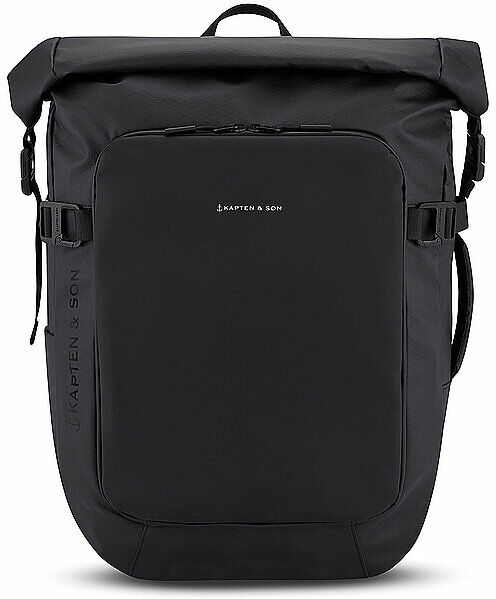 KAPTEN & SON Rucksack LISBON, erweiterbar schwarz EG