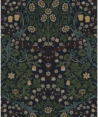 Seabrook Designs Victorian Garden Floral Pre-Pasted Wallpaper