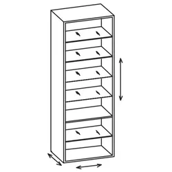 Artiqua 400 Variables Regal, Quarzgrau Matt Touch, 400-HVR-2-60-173 400-HVR-2-60-173