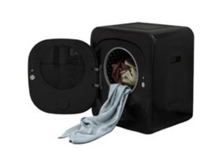 Sèche‑linge compact intelligent noir 4kg stérilisation 60°C tambour inox anti‑plis pose libre ou montage mural
