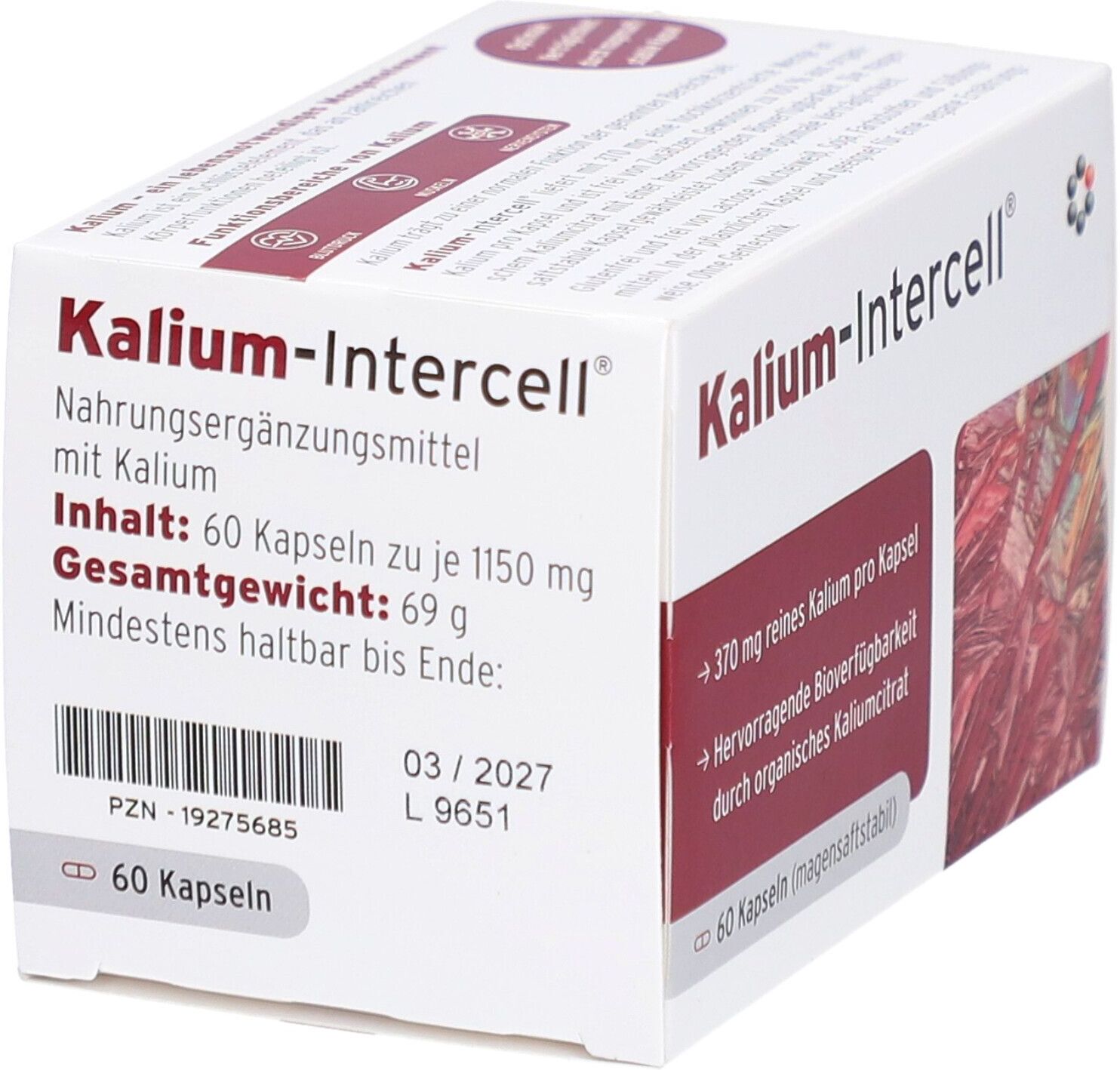 INTERCELL Pharma Kalium-Intercell magensaftresistente Hartkapseln 60 St Magensaftresistente