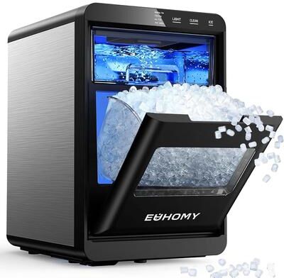 Euhomy IM017NBL Black Countertop Portable Nugget Ice Maker