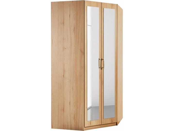 Eckkleiderschrank PRIESS Husum , braun (livornobuchefarben), H:196cm, Schränke, Eckkleiderschrank