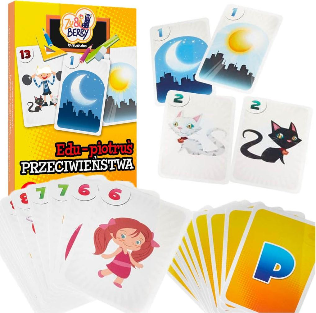 MUDUKO Game Edu Peter: Tegenstellingen spelkaarten voor kinderen vanaf 4 jaar