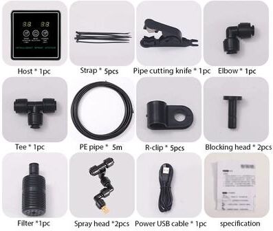 Uplift Picks Smart Touch Screen Automatic Terrarium Misting System With Timer And Adjustable Nozzles two Nozzle Set