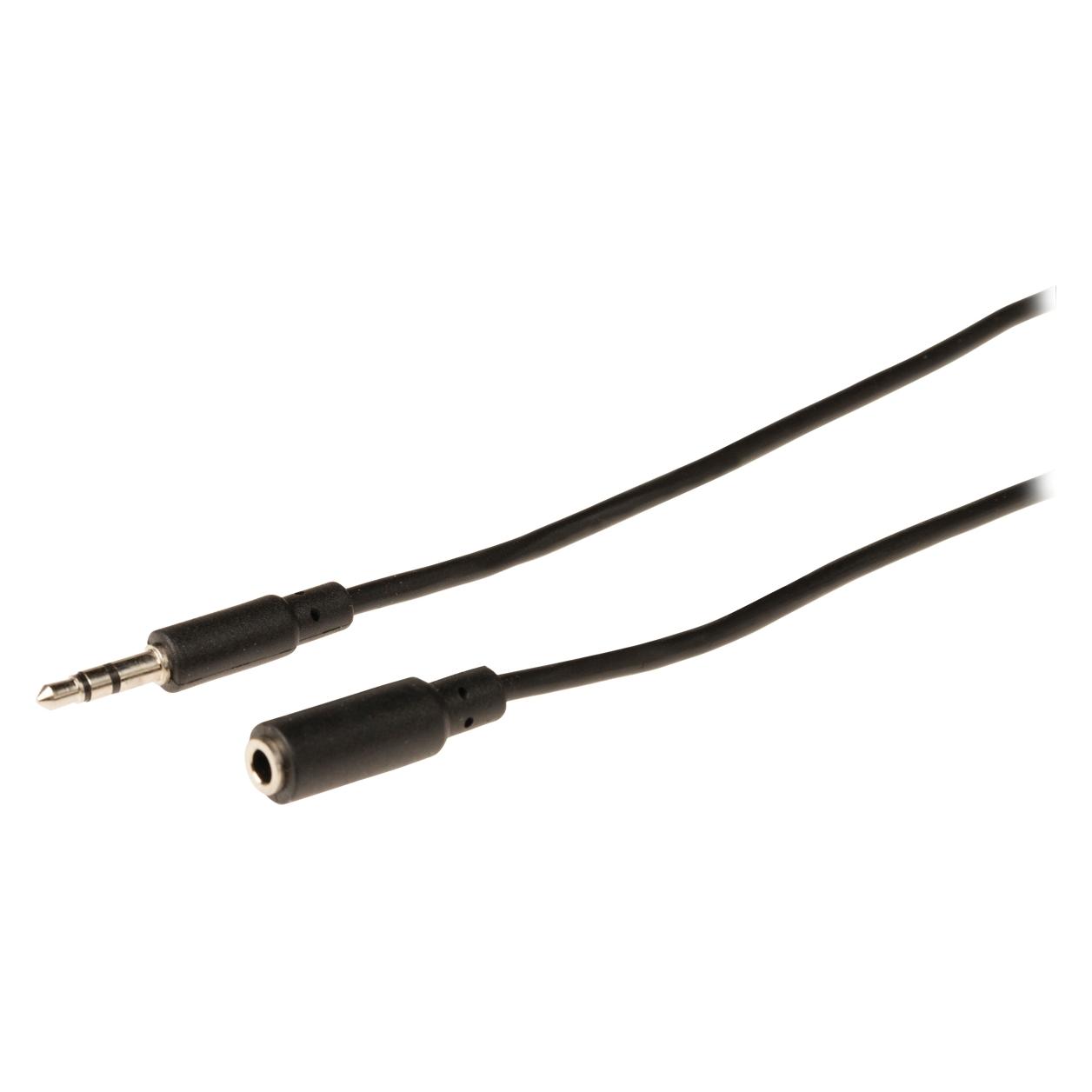 Valueline Prodlužovací kabel Jack 3,5 mm černá / Prodlužovací kabel / Stereo / 3 m (3 m) (VLAP22050B30)