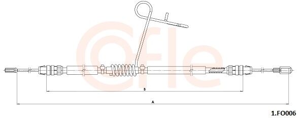 Cofle Seilzug, Feststellbremse 1fo006 Für Ford