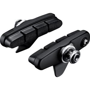 Shimano Fahrrad-Bremsbeläge R55C4 Cartridge, organisch, Bremsschuhe für V-Brake, 1 Paar, schwarz, 55 mm
