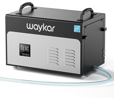 Waykar 130 Pints Energy Star Crawl Space Commercial Dehumidifier with Pump for Basement, Up to 7,000 Sq. Ft.