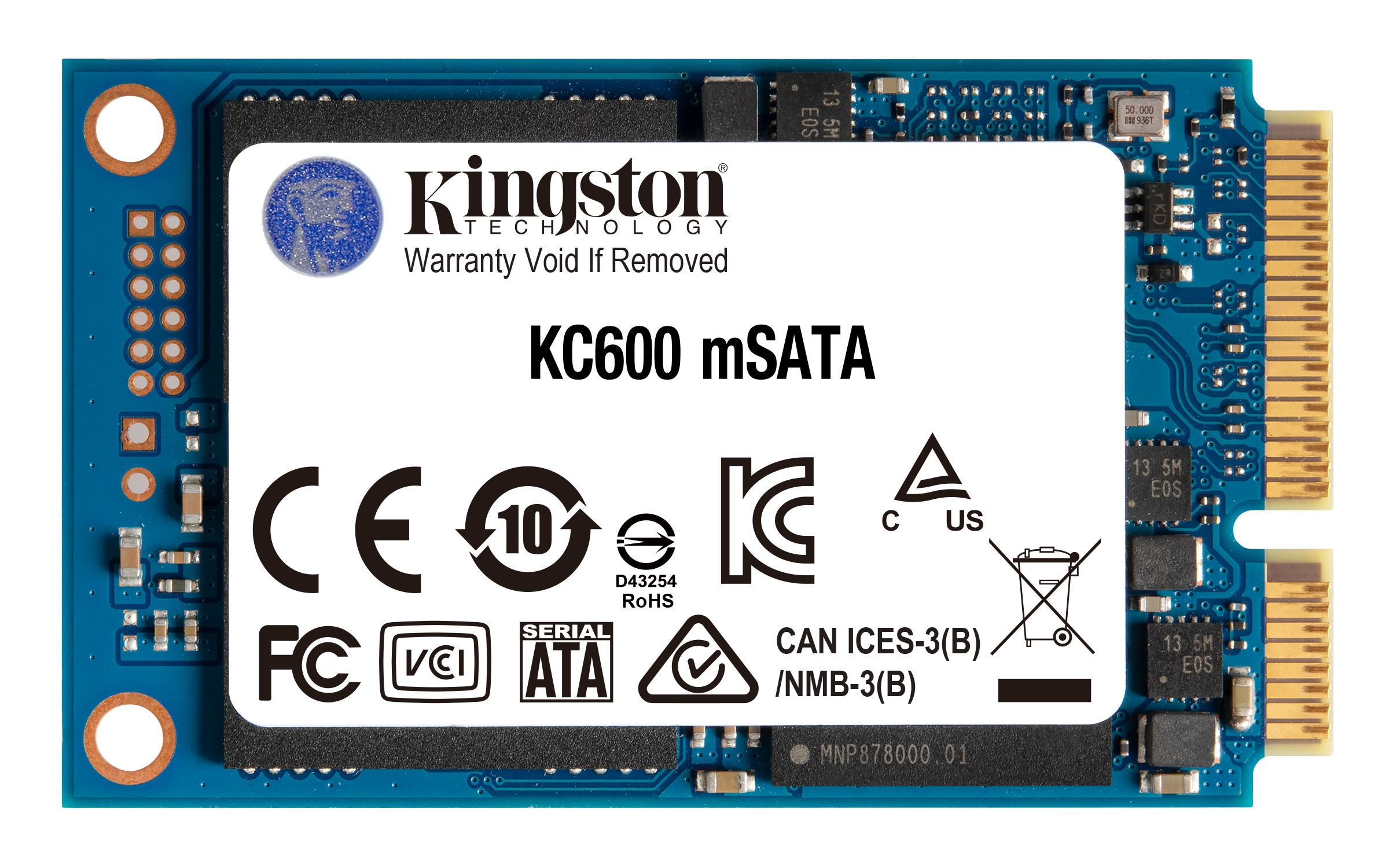 Kingston KC600 mSATA SSD 512 GB MO-300 3D-NAND TLC