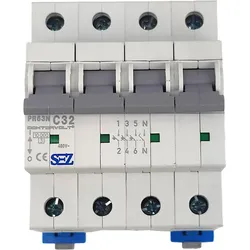 Leitungsschutzschalter PR63N C32 (3P+N) 10kA SEZ LS-Schalter 0099632