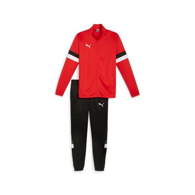 Trainingsanzug PUMA "TEAMRISE TRACKSUIT", Herren, Gr. M, puma rot, puma schwarz, Trikot, Obermaterial: 100% Polyester, unifarben, regular fit, Sportanzüge Trainingsanzug, zweiteiliges Set, Regular Fit, ohne Kapuze