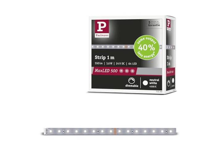 Paulmann MaxLED 500 Strip 1m 4000K Silber