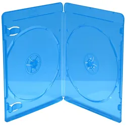 MediaRange BOX39-2-50 CD-Hülle Blu-ray-Gehäuse 2 Disks Blau, Transparent