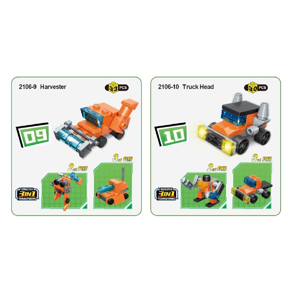Qman 10 Mini Sets je 3-in-1 City Guard (2106)