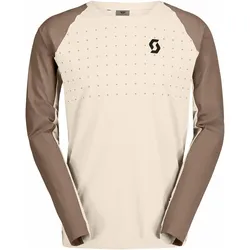 Scott Sports, Herren, Velotrikot, Tee Trail Vertic Pro L/S (M), Beige, Weiss, M