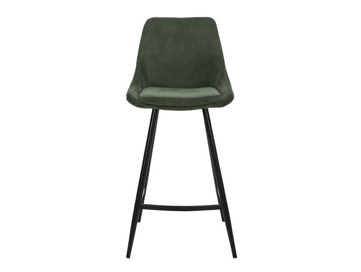 Chaise snack en velours côtelé vert sapin