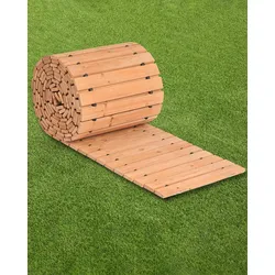 VEVOR Gartenweg Rollweg, 727x43 cm, Ausrollbarer Holzweg, Außengehweg aus Zedernholz mit Drahtseilverbindung, Gartentritt, dekorativer Holzweg, Trittplatten im Garten, Hinterhof, Terrasse