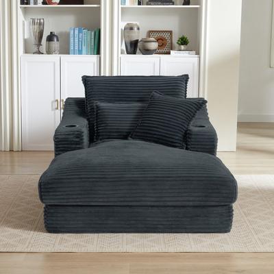 Unbranded "47.24"" Upholstered Compression Sofa with Unique Seat Cushion Design"