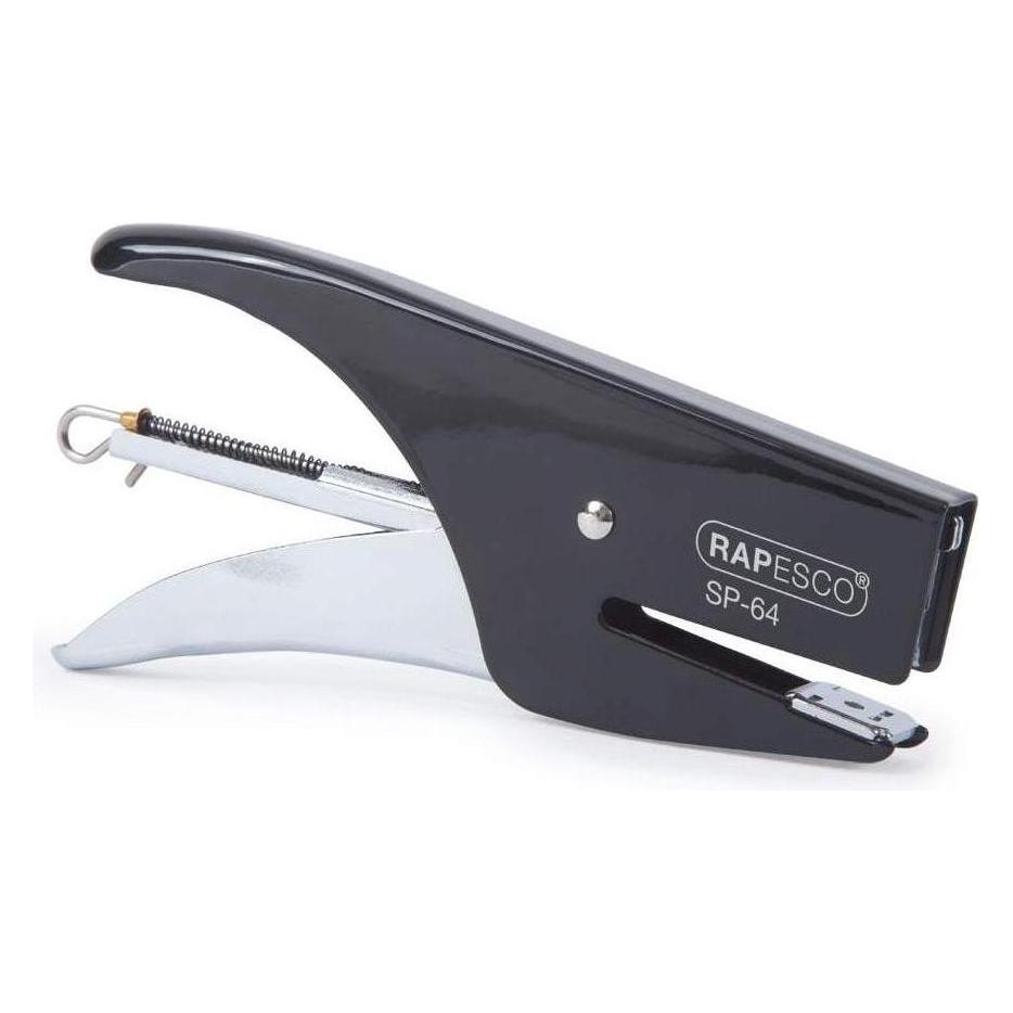 Rapesco Heftzange SP-64 (6/4 & 21/4 mm), chrom / schwarz (12 Blätter) (1267)