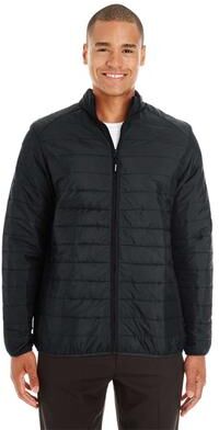 CORE365 CE700 Men's Prevail Packable Puffer Jacket in Black size 3XL   Polyester