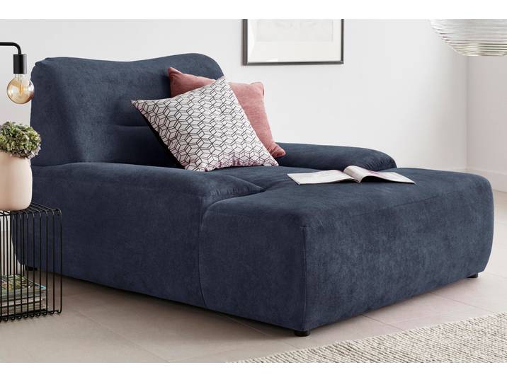Loveseat DOMO COLLECTION Cesena Designsessel zum Kuscheln, komfortabel Relaxen, Breite 122cm , blau (dunkelblau), B:122cm H:81cm T:151cm, Sessel, Loveseat, bequem und stylish, frei im Raum stellbar