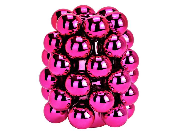 Vase, Pink, Keramik, 14.0x17.0x14.0 cm, Dekoration, Vasen, Keramikvasen