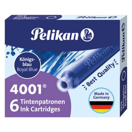 Pelikan Tintenpatronen TP/6, Königsblau, 10 Faltschachtel in Schachtel (Blau, 10 Stk.) (332361)