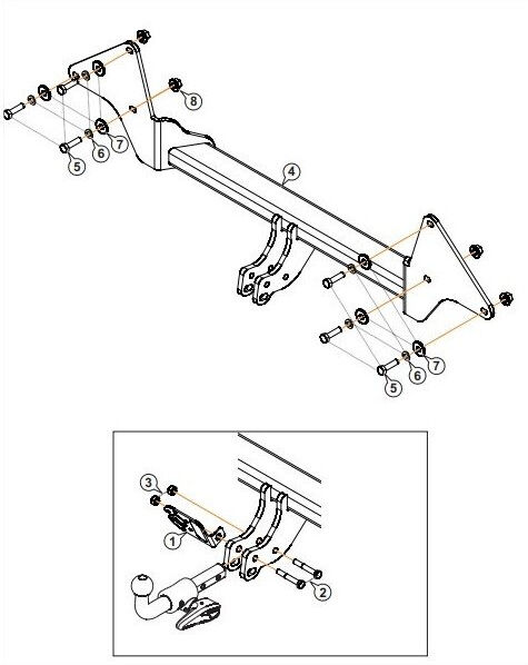 DS Automobiles Attelage MG4 125 kW 170CV uniquement pour porte-vélos (07/22-) RDSOV