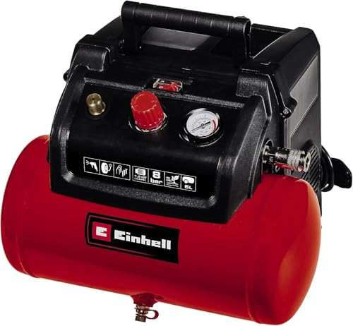 Einhell Kompressor TC-AC 190/6/8, 1200 Watt, zwart/rood