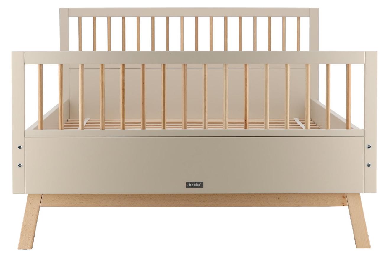 Bopita Lines Doppelbett 120 × 200 cm - Dune / Nature