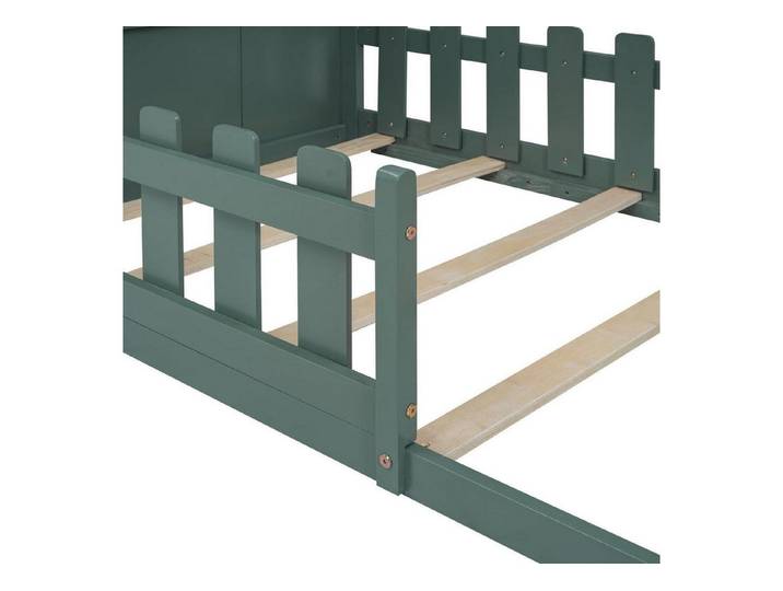LuxusKollektion Hausbett Kinderbett Hausbett 90x200cm Gruen