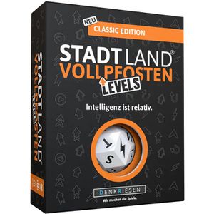 Denkriesen Kartenspiel Stadt Land Vollpfosten, Levels - Classic Edition, ab 12 Jahre, 2-6 Spieler