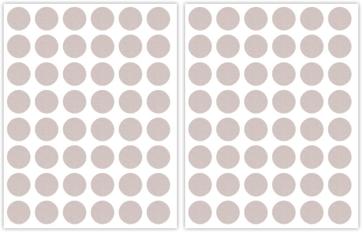 96 Stuks Zelfklevende Ronde Viltpads voor Kastdeuren en Meubels