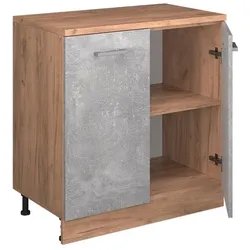 Vicco, Kommode + Sideboard, Kommode unter Schräge Rion, Beton, 80 x 81.6 cm ohne Schräge mit 2 Türen (80 x 46 x 81.60 cm)