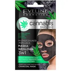 Tiefenreinigende und mattierende Holzkohlemaske 3in1